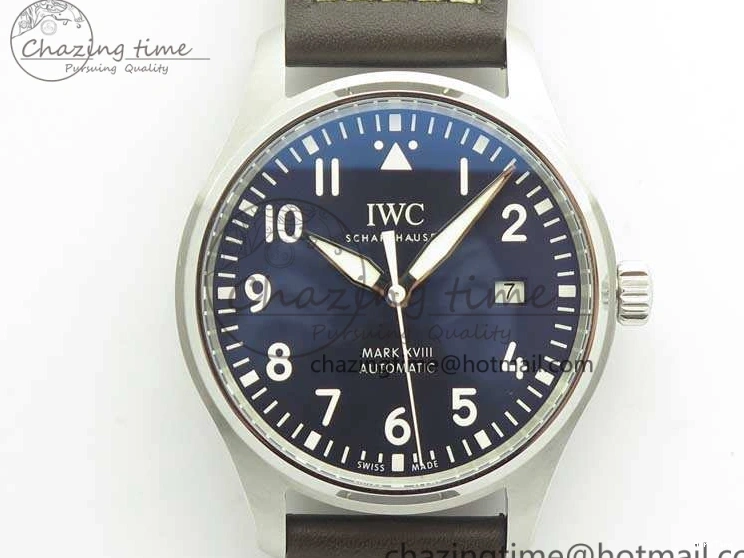 MIROTIME 0326 Mark XVIII Le Petit Prince IW327004 SS MKS 1:1 Best Edition Blue Dial On Leather Strap MIYOTA9015 V ComfortFit 7217